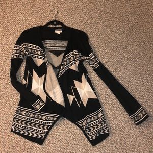 Aztec print cardigan